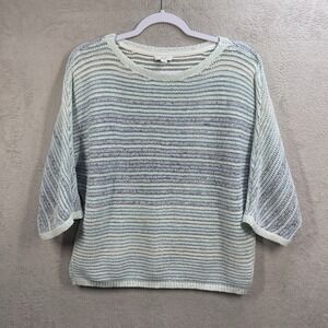 Pure Jill Multicolored Textured Sweater XS Petite Relaxed Fit Dolman Sleeve